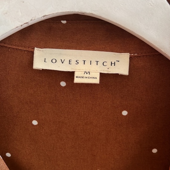 LOVESTITCH BUTTON UP SHIRT size M - Picture 2 of 6